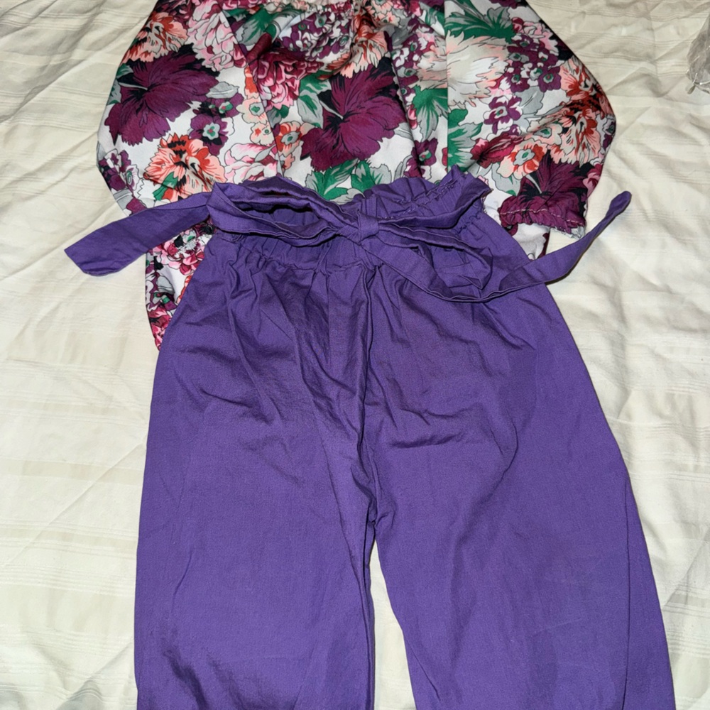 Girls 24m romper and pant set (2)
